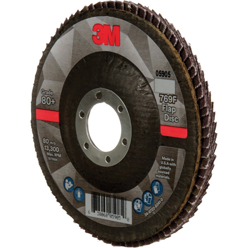 769F Quick Change Flap Disc, 4-1/2" x 7/8", Type 27, 80+ Grit, Ceramic Oxford Builders Supplies Inc