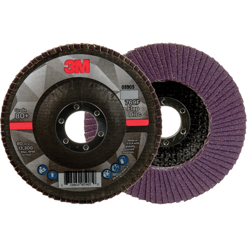 769F Quick Change Flap Disc, 4-1/2" x 7/8", Type 27, 80+ Grit, Ceramic Oxford Builders Supplies Inc