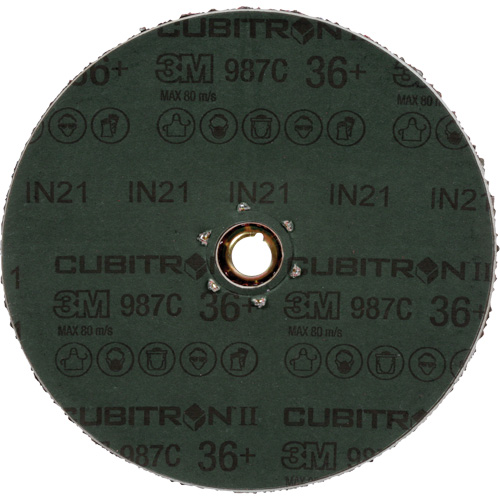 Cubitron II 987C Fibre Disc, Ceramic, 36+, 4-1/2" Dia Oxford Builders Supplies Inc