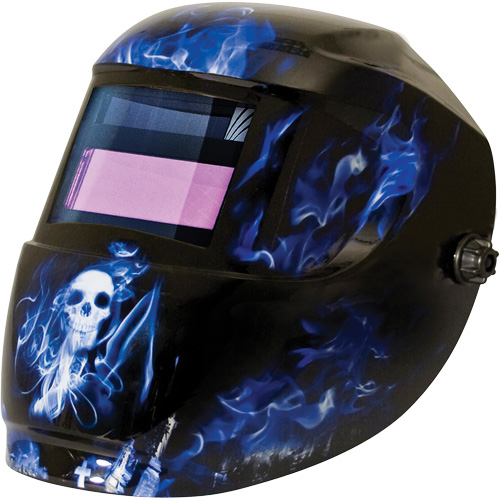 Masque de soudage Carrera ArcOne, 2" lo x 3" la Champ de vision, Teinte 9 - 13, Bleu Oxford Builders Supplies Inc