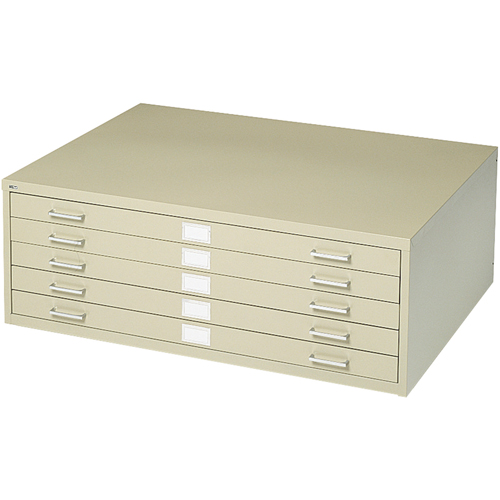 Steel Plan Files, 5 Drawers, 40-3/8" W x 29-3/8" D x 16-1/2" H Oxford Builders Supplies Inc