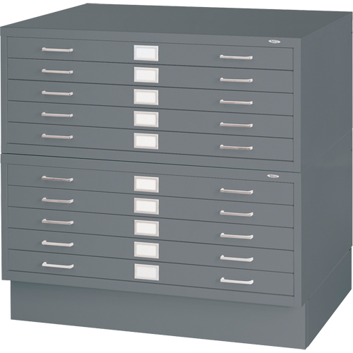 Steel Plan Files, 5 Drawers, 40-3/8" W x 29-3/8" D x 16-1/2" H Oxford Builders Supplies Inc