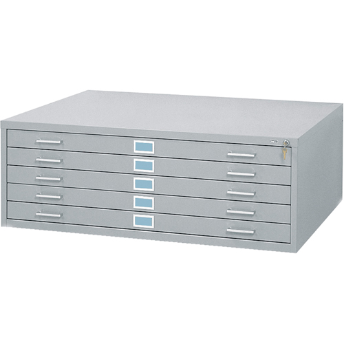 Steel Plan Files, 5 Drawers, 46-3/8" W x 35-3/8" D x 16-1/2" H Oxford Builders Supplies Inc