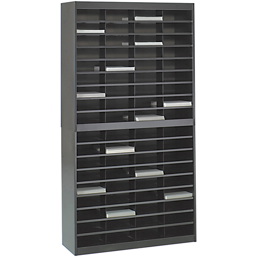 Casiers pour documentation &agrave; service intensif, Stationnaire, 72 fentes, Acier, 37-1/2" la x 12-3/4" p x 71" h Oxford Builders Supplies Inc