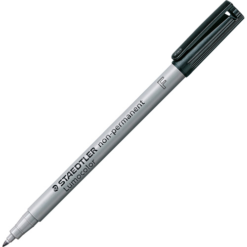 Lumocolor&reg; Non Permanent Fine Tip Black Marker, Black, Fine Tip Oxford Builders Supplies Inc