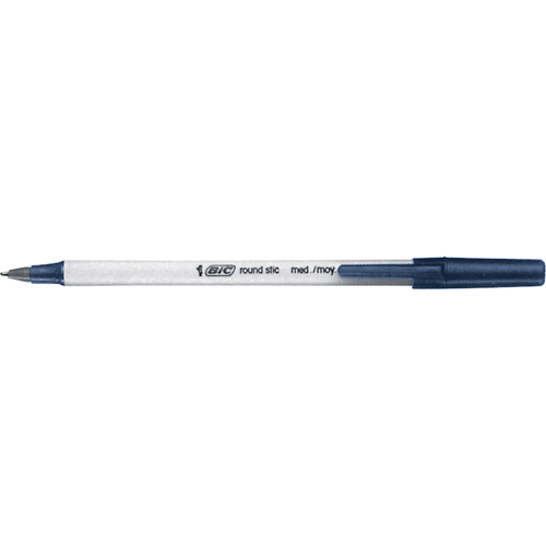 Stylo &agrave; bille Bic Round Stic, Bleu, 0,8 mm Oxford Builders Supplies Inc