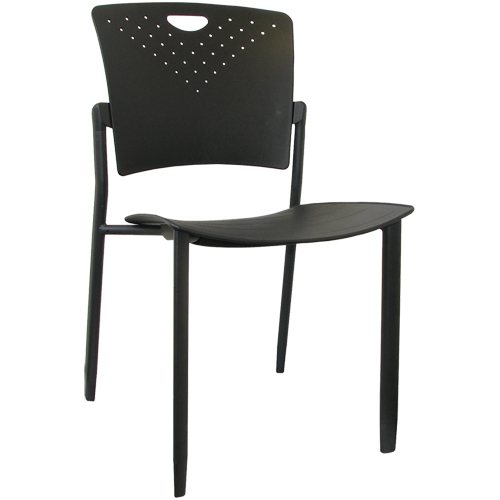 Chaises empilables MaxX StaxX, Polypropyl&egrave;ne, Hauteur 17-1/4", Capacit&eacute; 275 lb, Noir Oxford Builders Supplies Inc