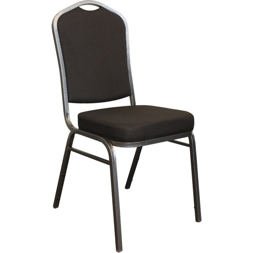Stacking Chairs, Fabric, 37" High, 275 lbs. Capacity, Black Oxford Builders Supplies Inc