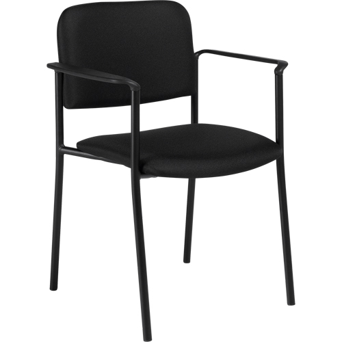 Chaises empilables, Tissu, Hauteur 32", Capacit&eacute; 300 lb, Noir Oxford Builders Supplies Inc