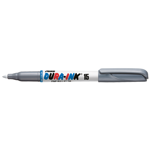 Dura-Ink&reg; #15 Permanent Marker, Silver, Fine Tip Oxford Builders Supplies Inc