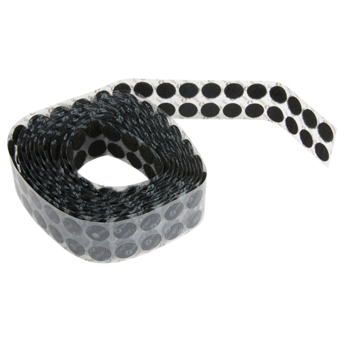 Fastener Coins, Hook & Loop, 3/4" Dia., Adhesive, Black Oxford Builders Supplies Inc