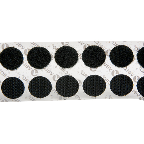 Fastener Coins, Hook & Loop, 3/4" Dia., Adhesive, Black Oxford Builders Supplies Inc