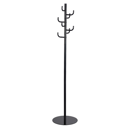Coat Rack, 68" H, Black, 8 Hook(s) Oxford Builders Supplies Inc