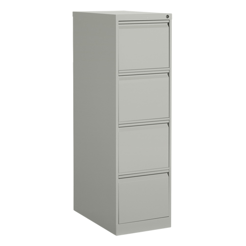 Vertical Filing Cabinet, Steel, 4 Drawers, 15-1/7" W x 25" D x 52" H, Grey Oxford Builders Supplies Inc