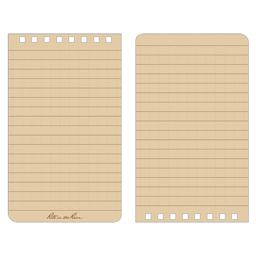 Carnet de notes de poche &agrave; spirale, Couverture souple, Havane, 100 Pages, 3" , 5"  Oxford Builders Supplies Inc