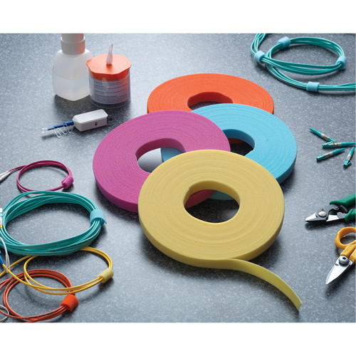 One-Wrap&reg; Cable Management Tape, Hook & Loop, 25 yds x 3/4", Self-Grip, Orange Oxford Builders Supplies Inc