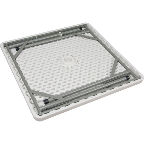 Folding Table, Square, 34" L x 34" W, Polyethylene, White Oxford Builders Supplies Inc