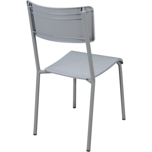 Ventura Stacking Chair, Polypropylene, 36" High, 300 lbs. Capacity, Grey Oxford Builders Supplies Inc