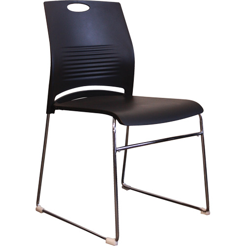 Activ Series Stacking Chairs, Plastic, 23" High, 275 lbs. Capacity, Black Oxford Builders Supplies Inc