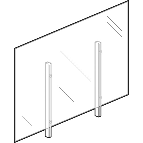 Sneeze Guard, 48" W x 36" H Oxford Builders Supplies Inc