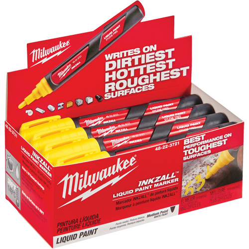 Inkzall Paint Marker, Liquid, Yellow Oxford Builders Supplies Inc