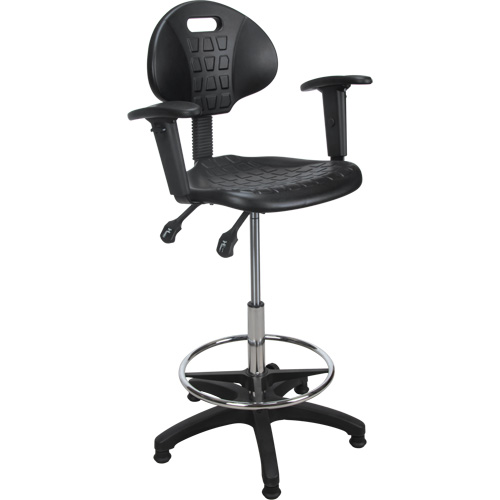 Heavy-Duty Ergonomic Stool with Adjustable Arm Rests, Stationary, Adjustable Height, 250 lbs. Capacity Oxford Builders Supplies Inc