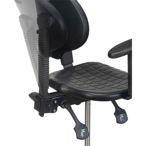 Heavy-Duty Ergonomic Stool with Adjustable Arm Rests, Stationary, Adjustable Height, 250 lbs. Capacity Oxford Builders Supplies Inc