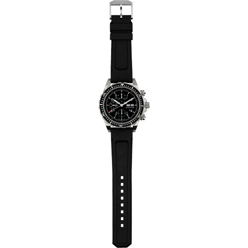Tr&egrave;s grande montre chronographe automatique pour plongeur/pilote d'avion, Num&eacute;rique, &agrave; piles, 46 mm, Noir Oxford Builders Supplies Inc