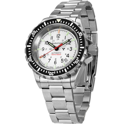 Grande montre automatique de plong&eacute;e &eacute;dition arctique GSAR avec bracelet en acier inoxydable, Num&eacute;rique, &agrave; piles, 41 mm, Argent Oxford Builders Supplies Inc
