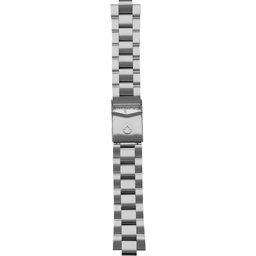 Grande montre automatique de plong&eacute;e avec feuille d'&eacute;rable gris et bracelet en acier inoxydable, Num&eacute;rique, &agrave; piles, 41 mm, Argent Oxford Builders Supplies Inc