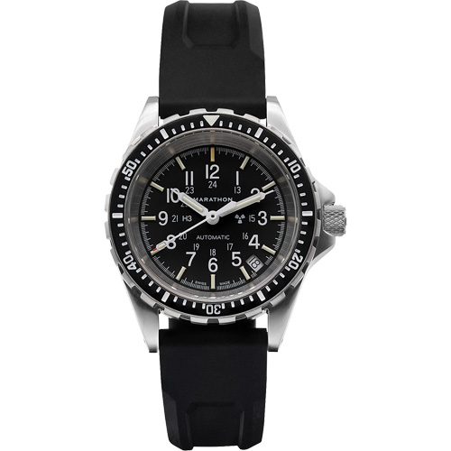 Tr&egrave;s grande montre chronographe automatique pour plongeur/pilote d'avion, Num&eacute;rique, &agrave; piles, 46 mm, Noir Oxford Builders Supplies Inc