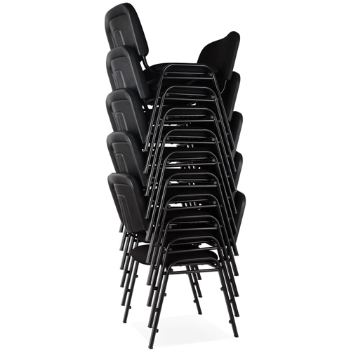 Chaises empilables, Tissu, Hauteur 32", Capacit&eacute; 250 lb, Noir Oxford Builders Supplies Inc
