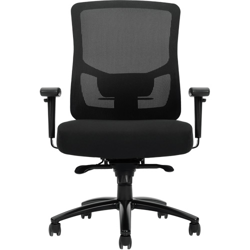 Chaise &agrave; dossier haut avec m&eacute;canisme &agrave; basculement synchronis&eacute; robuste Raven 400, Mailles, Noir, Capacit&eacute; 400 lb Oxford Builders Supplies Inc