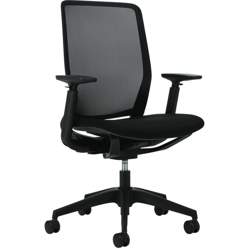 Chaise &agrave; dossier haut avec basculement synchronis&eacute; robuste Kody, Mailles, Noir, Capacit&eacute; 300 lb Oxford Builders Supplies Inc