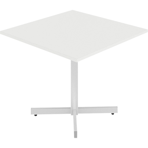 Table carr&eacute;e &agrave; hauteur r&eacute;glable Newland, 36" lo x 36" la x 29" h, Dessus de 1", Stratifi&eacute;, Blanc Oxford Builders Supplies Inc