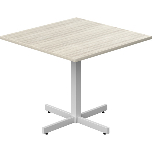 Table carr&eacute;e &agrave; hauteur r&eacute;glable Newland, 36" lo x 36" la x 29" h, Dessus de 1", Stratifi&eacute;, Havane Oxford Builders Supplies Inc