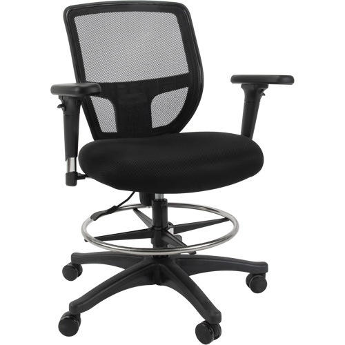 Mesh Work Stool, Mobile, Adjustable Height, 450 lbs. Capacity Oxford Builders Supplies Inc