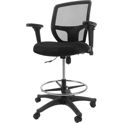 Mesh Work Stool, Mobile, Adjustable Height, 450 lbs. Capacity Oxford Builders Supplies Inc