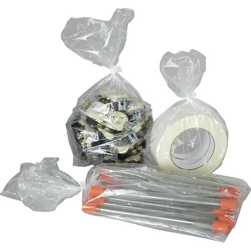 Poly Bags, Open Top, 12" x 5", 1 mils Oxford Builders Supplies Inc