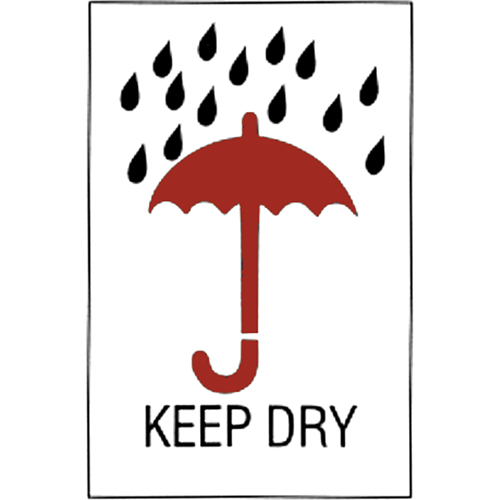 "Keep Dry" Special Handling Labels, 6" L x 4" W, Red on White Oxford Builders Supplies Inc
