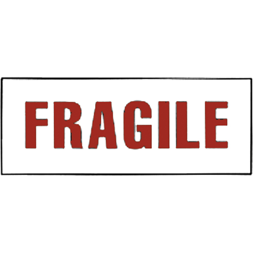 "Fragile" Special Handling Labels, 6" L x 2" W, Red on White Oxford Builders Supplies Inc