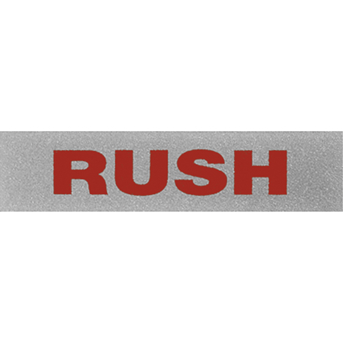 &eacute;tiquettes pour traitement sp&eacute;cial Rush, 5" lo x 2" la, Noir/rouge Oxford Builders Supplies Inc