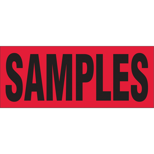 &eacute;tiquettes pour traitement sp&eacute;cial Samples, 5" lo x 2" la, Noir/rouge Oxford Builders Supplies Inc