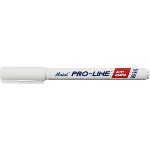 Pro-Line&reg; Fine Line Markers, Liquid, White Oxford Builders Supplies Inc