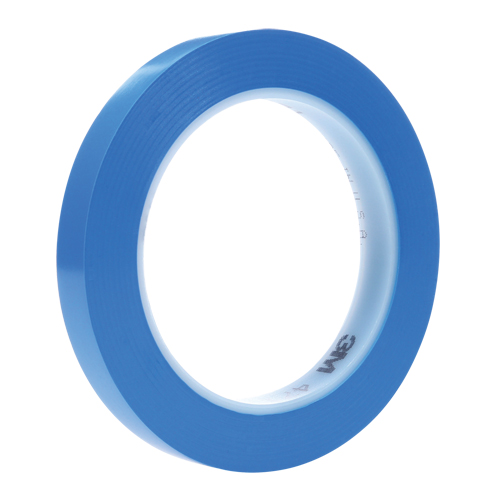 471 Vinyl Tape, 6 mm (1/4") W x 32.9 m (108') L, 5.3 mils, Blue Oxford Builders Supplies Inc