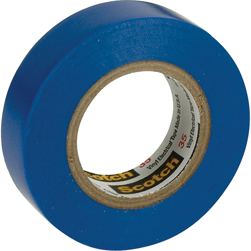 Rubans en vinyle pour codage en couleurs 35 Scotch, 12,7 mm (1/2") x 20,1 m (66'), Bleu, 7 mils Oxford Builders Supplies Inc