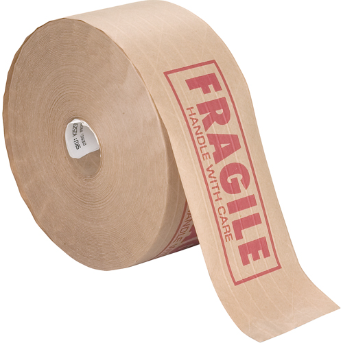 Pre-Printed Gummed Tapes, 76 mm (3") x 137 m (449.475'), Kraft Oxford Builders Supplies Inc