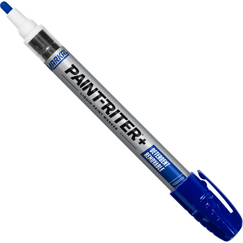 Paint-Riter&reg;+ Detergent Removable Paint Marker, Liquid, Blue Oxford Builders Supplies Inc