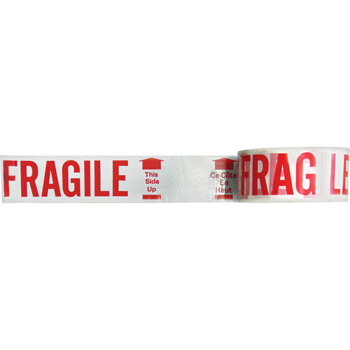 Bilingual Printed Tape – Fragile This Side Up , Red on White Oxford Builders Supplies Inc