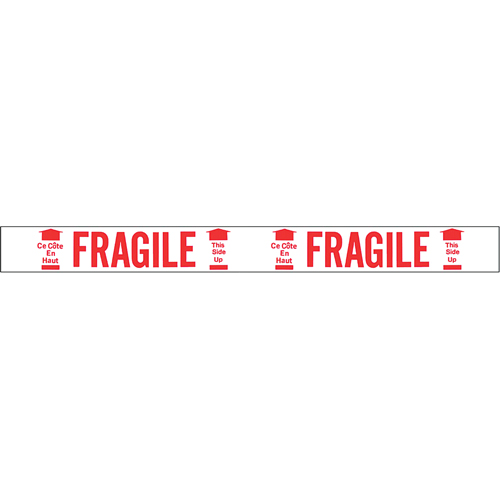 Bilingual Printed Tape – Fragile This Side Up , Red on White Oxford Builders Supplies Inc